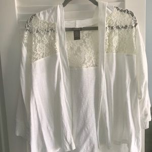 Plus size, cropped cardigan